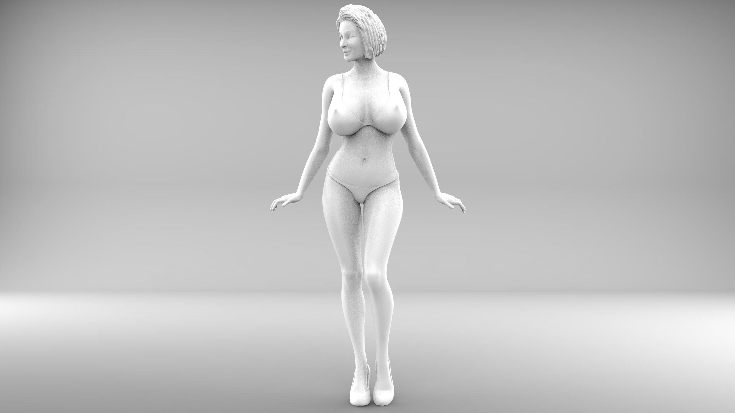 Pose N3 Attractive woman 3d print Model 3D print model_8