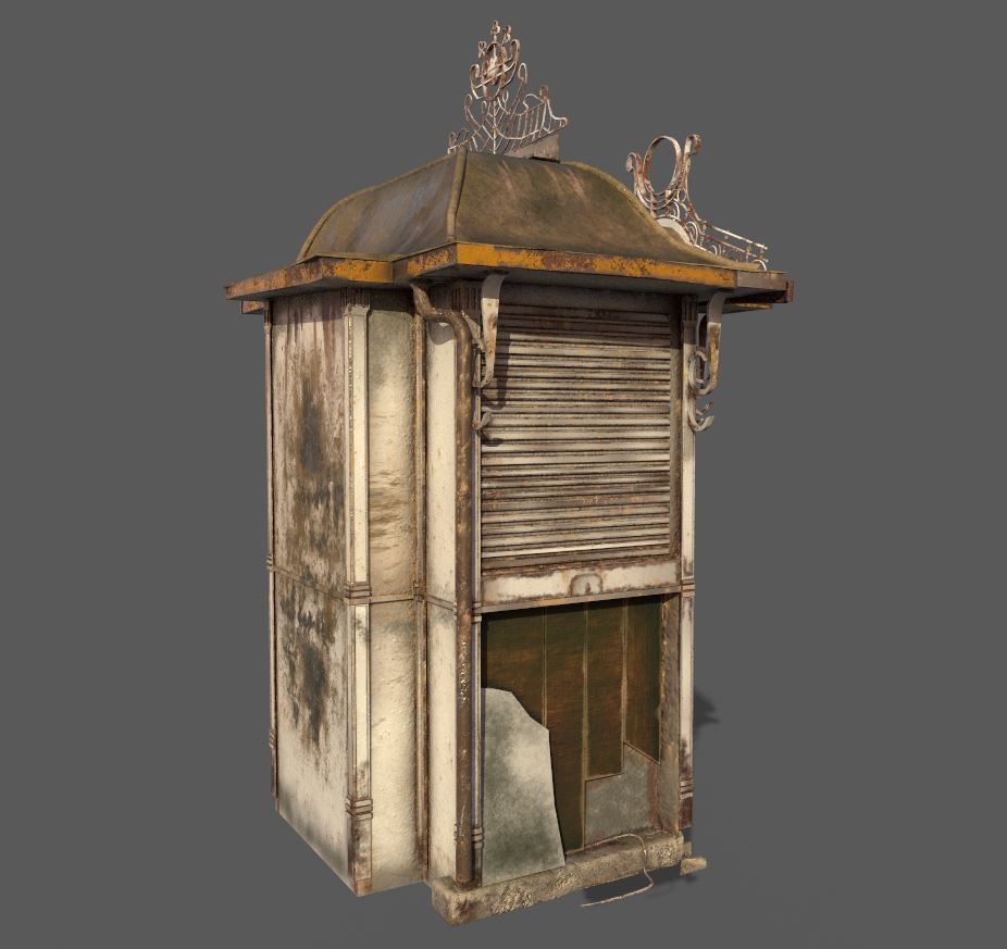 Abandoned Kiosk 3D model_12