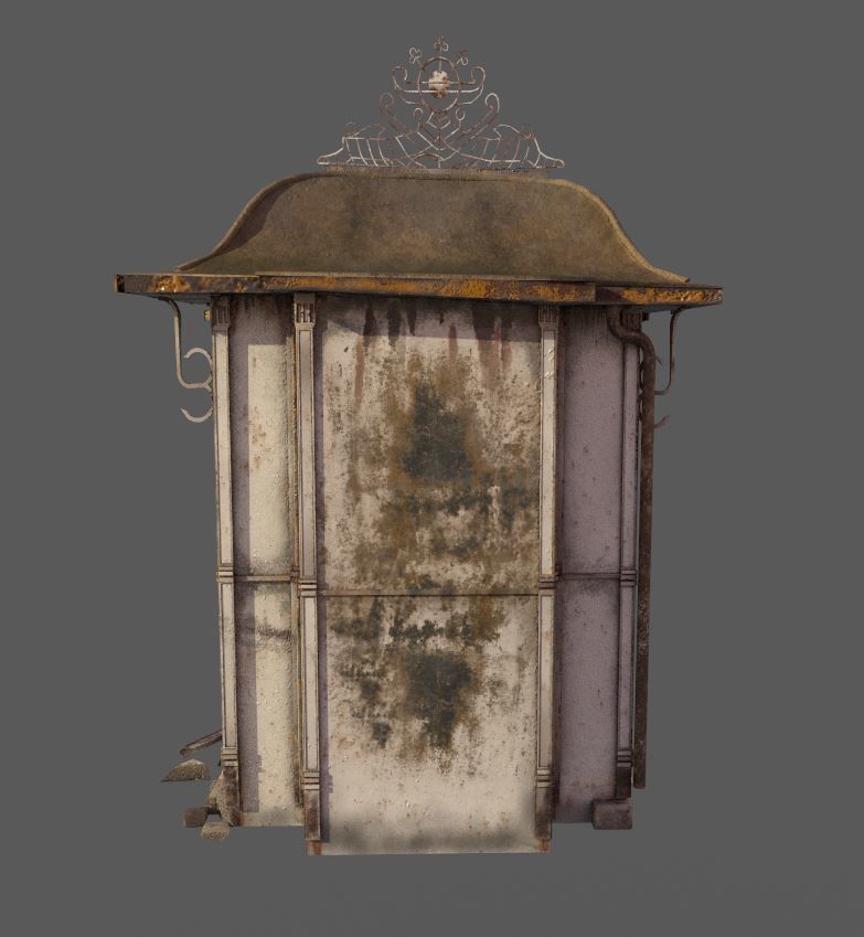 Abandoned Kiosk 3D model_11