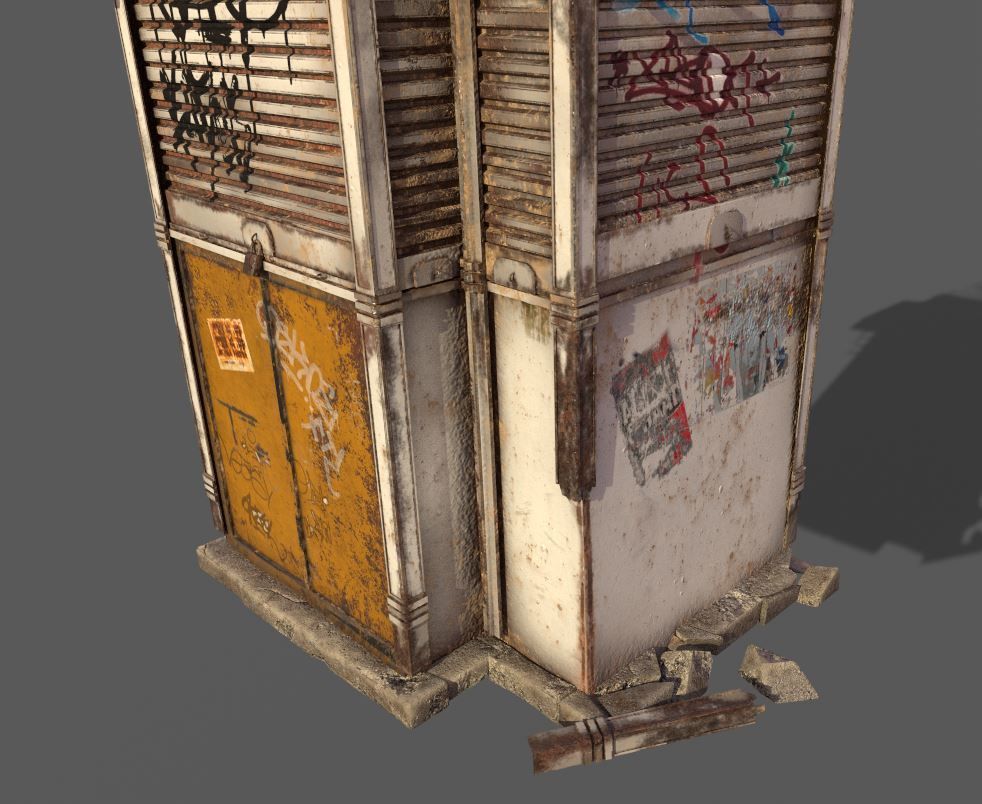 Abandoned Kiosk 3D model_5