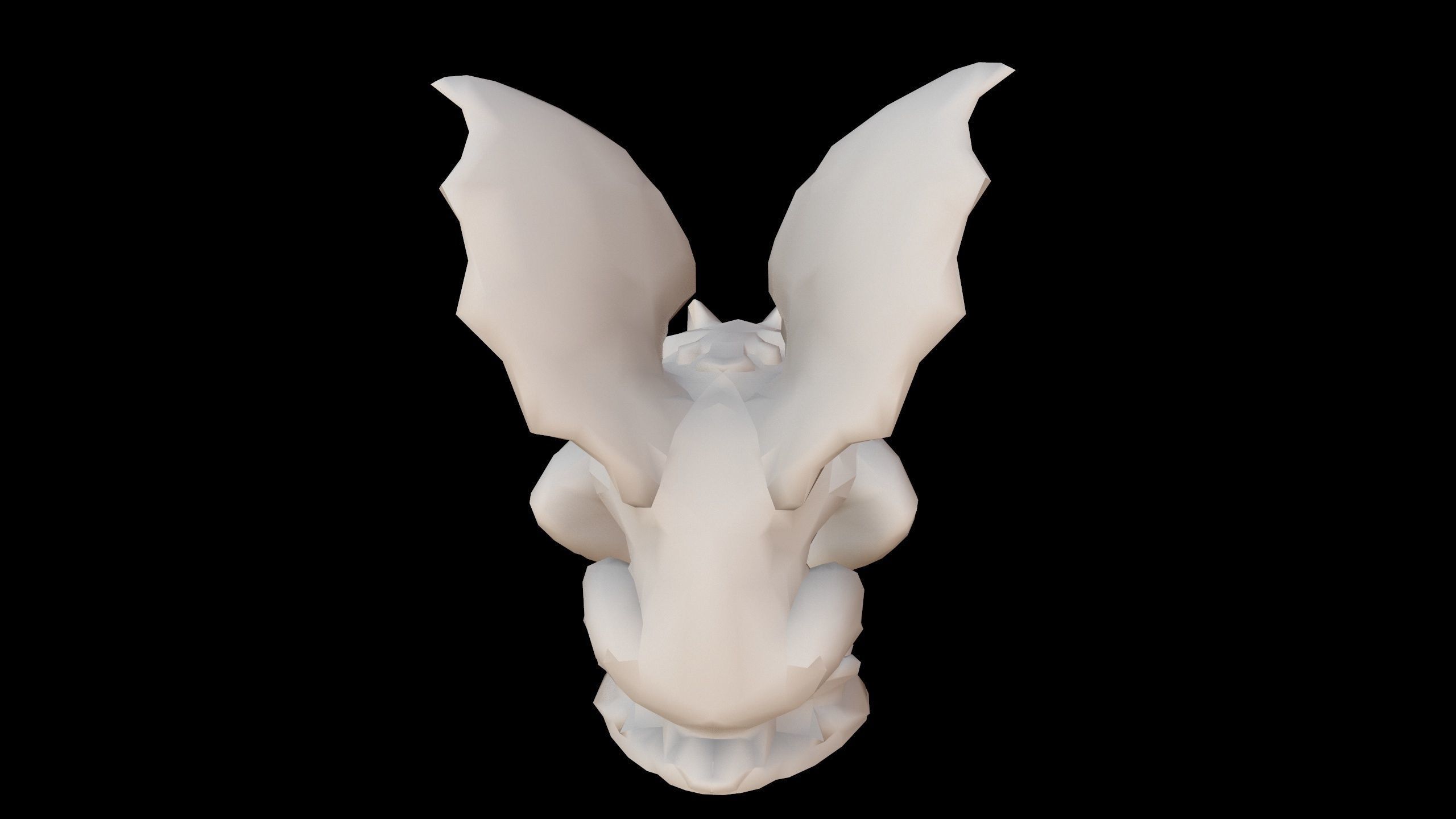 Gargoyle Statue Low-poly 3D model_5
