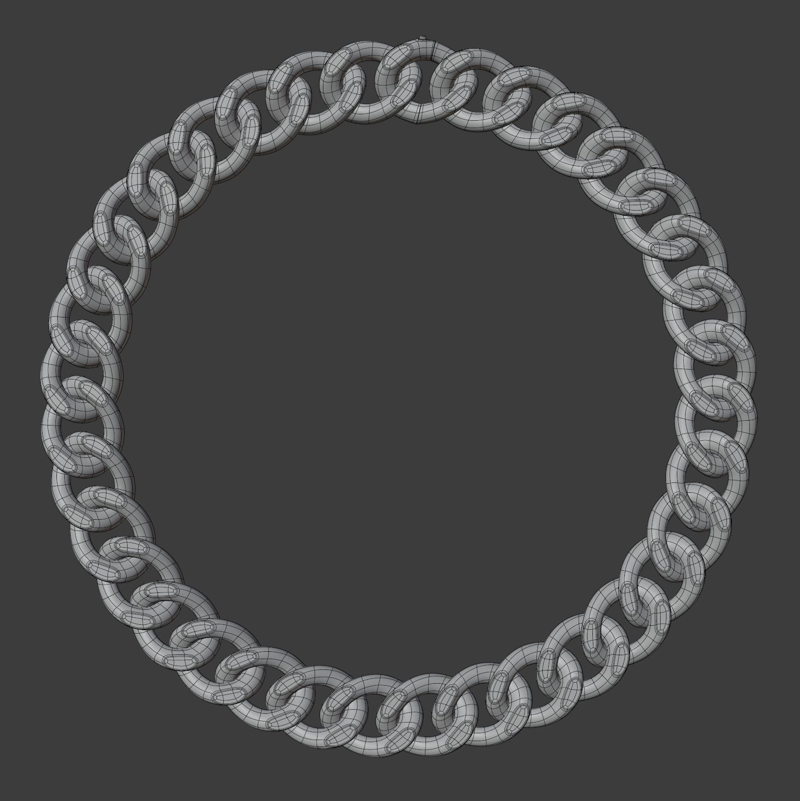 Chain Necklace 3D model_8