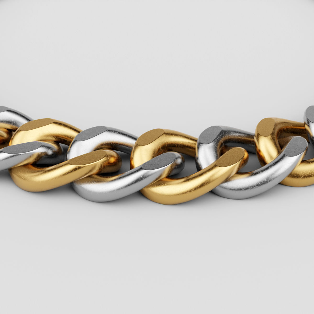 Chain Necklace 3D model_2