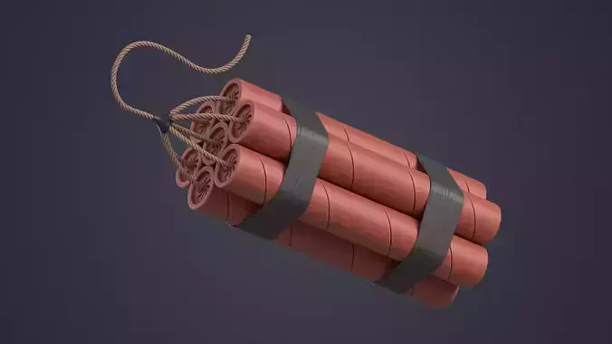 Dynamite Bundle Low-poly 3D model