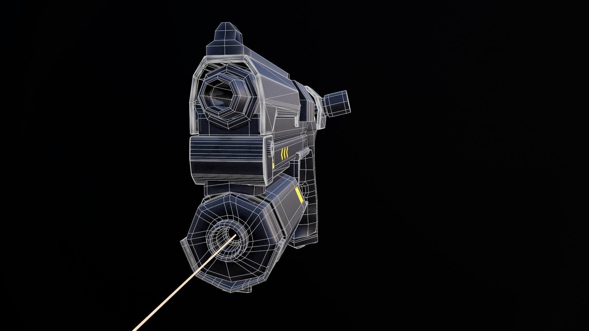 Sci-Fi Gun V1 Low-poly 3D model_10