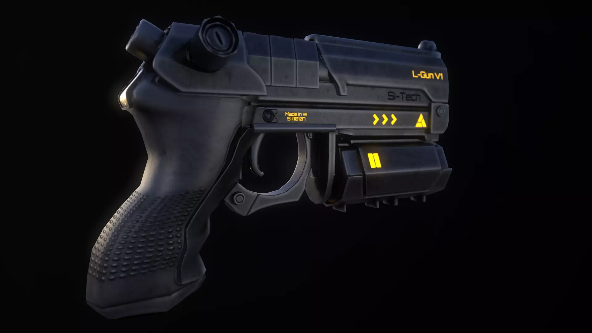 Sci-Fi Gun V1 Low-poly 3D model_0