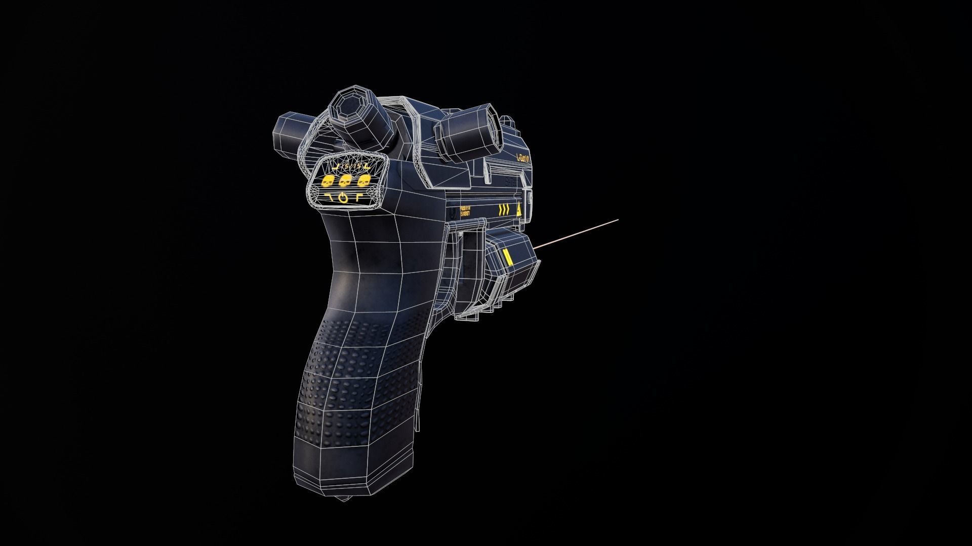 Sci-Fi Gun V1 Low-poly 3D model_11