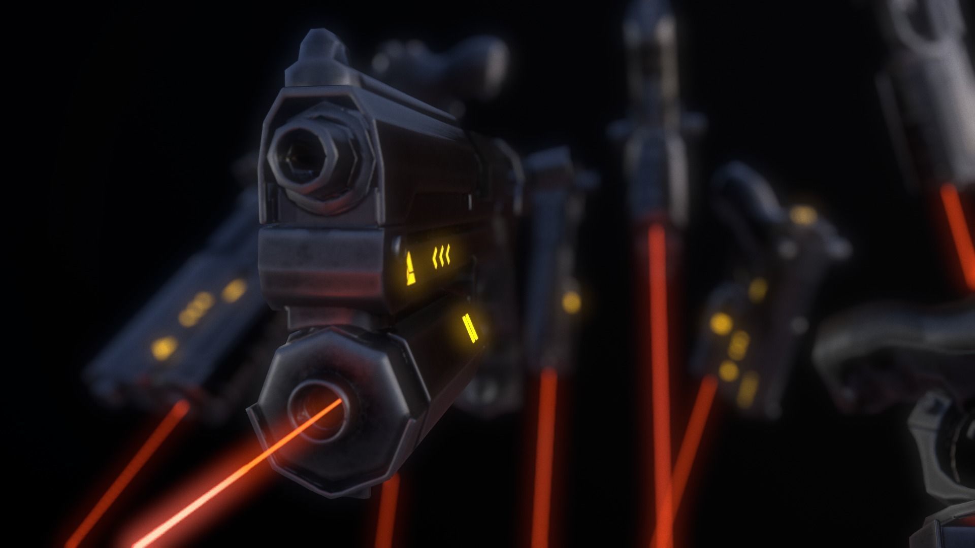 Sci-Fi Gun V1 Low-poly 3D model_5