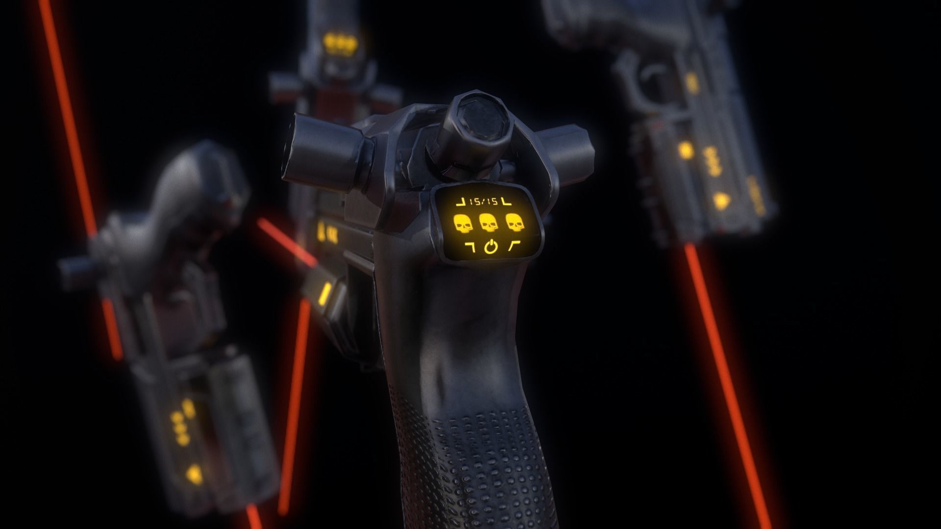 Sci-Fi Gun V1 Low-poly 3D model_6