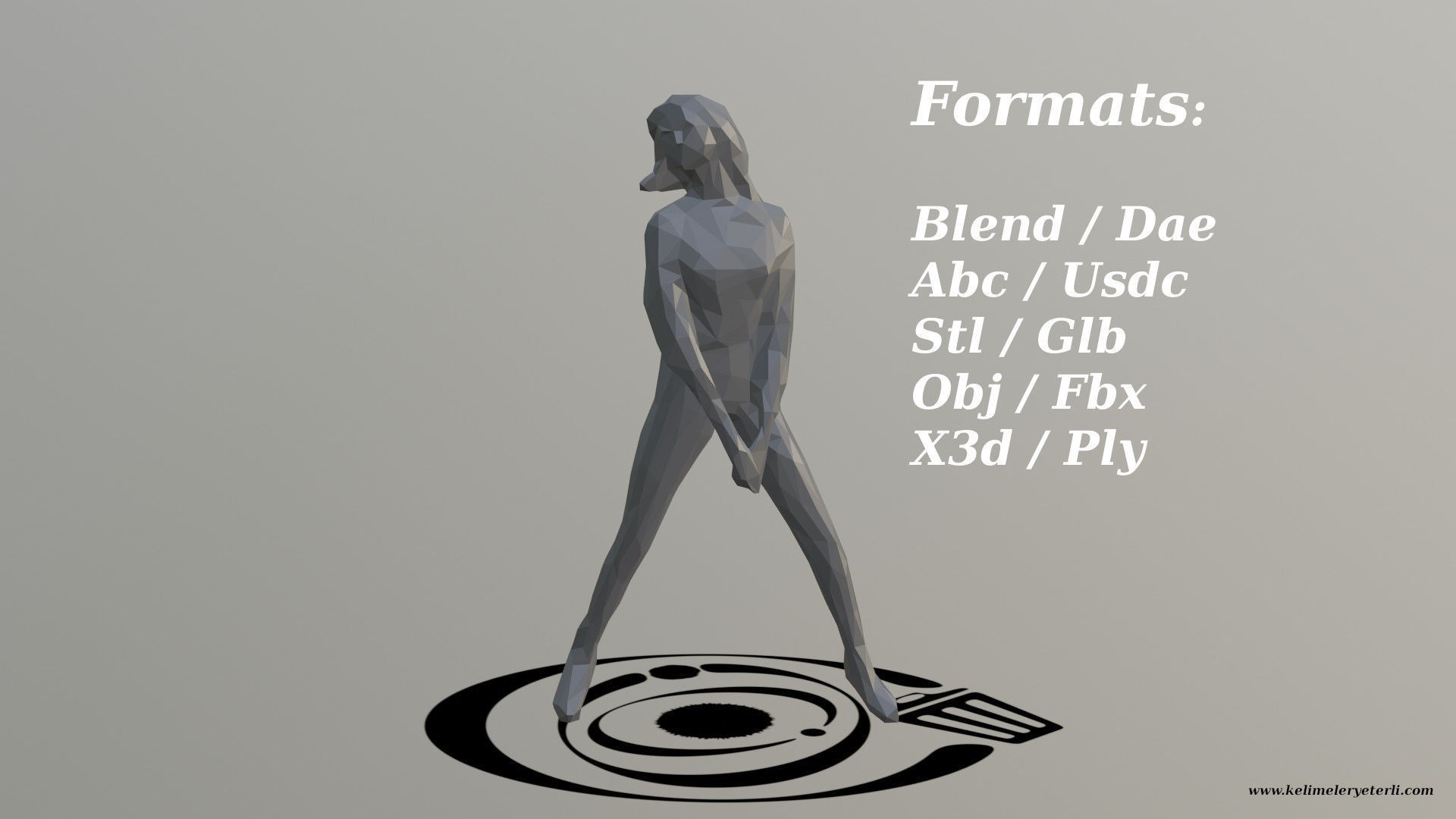 Human 097 LP R Low-poly 3D model_2