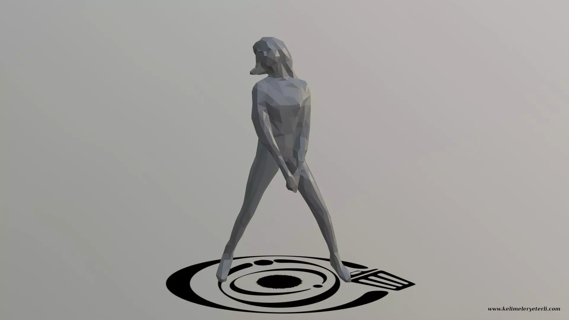 Human 097 LP R Low-poly 3D model_0