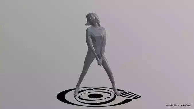 Human 097 LP R Low-poly 3D model