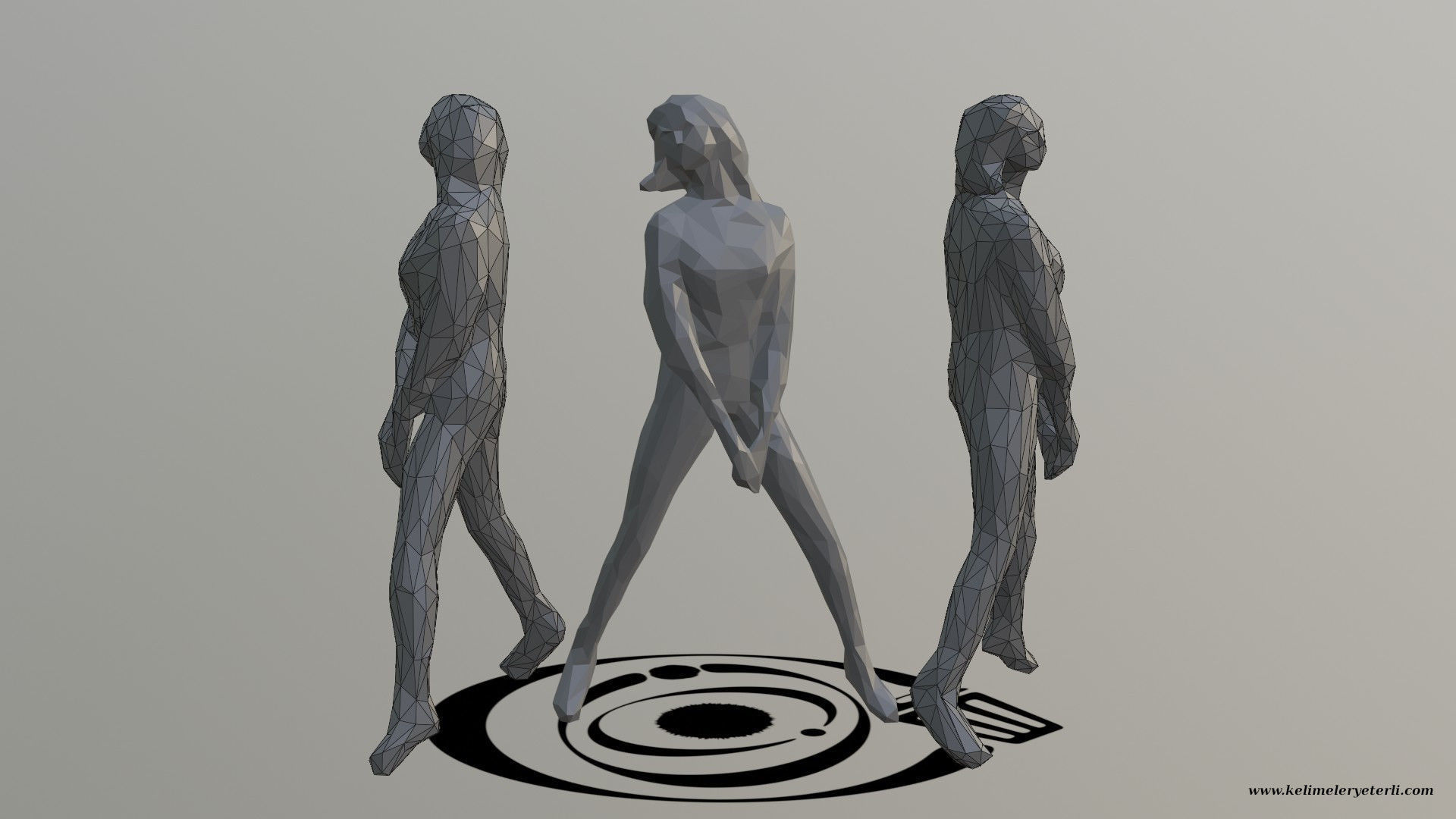 Human 097 LP R Low-poly 3D model_1