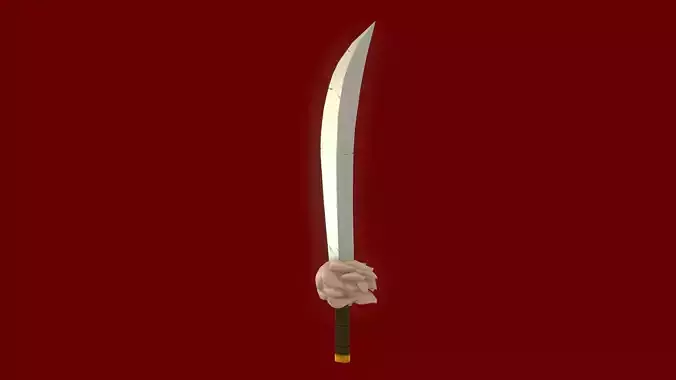 LowPoly Tetsusaiga from Inuyasha anime Low-poly 3D model