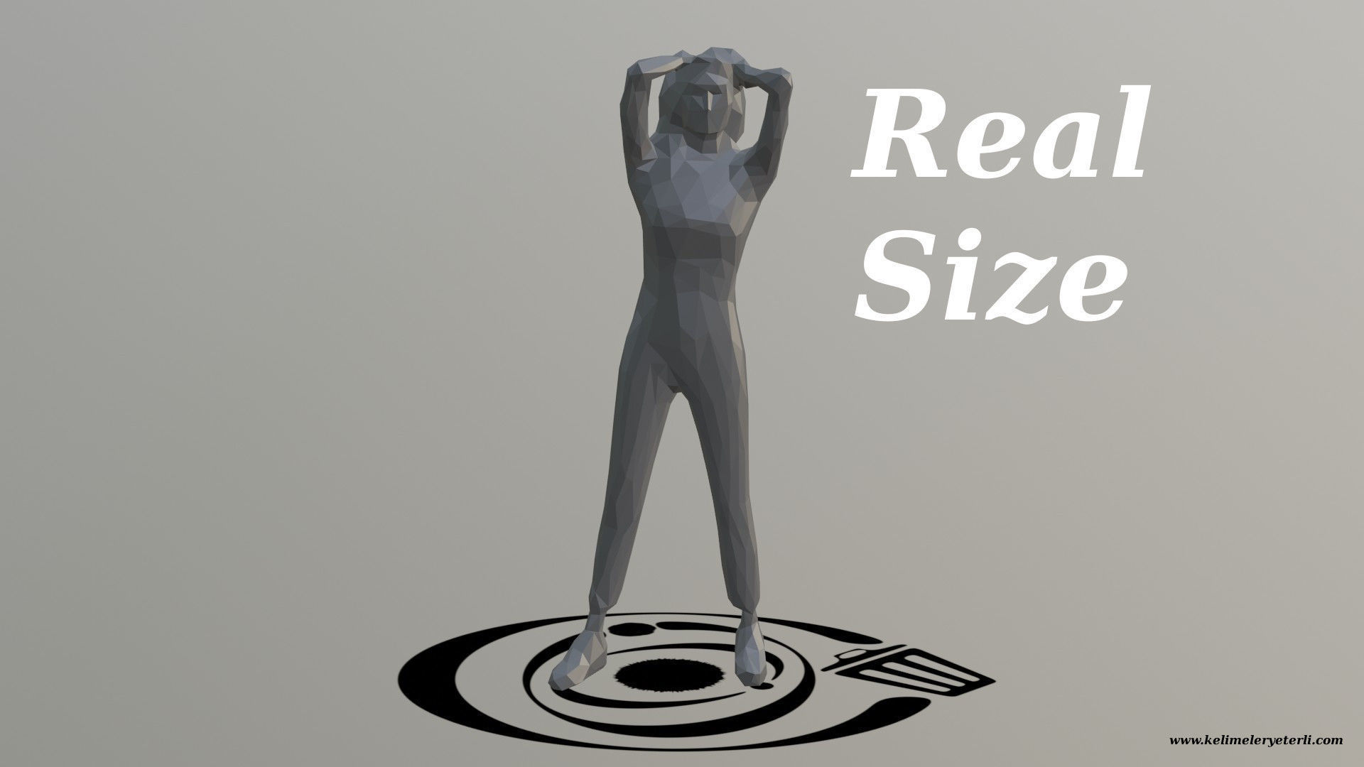 Human 098 LP R Low-poly 3D model_3