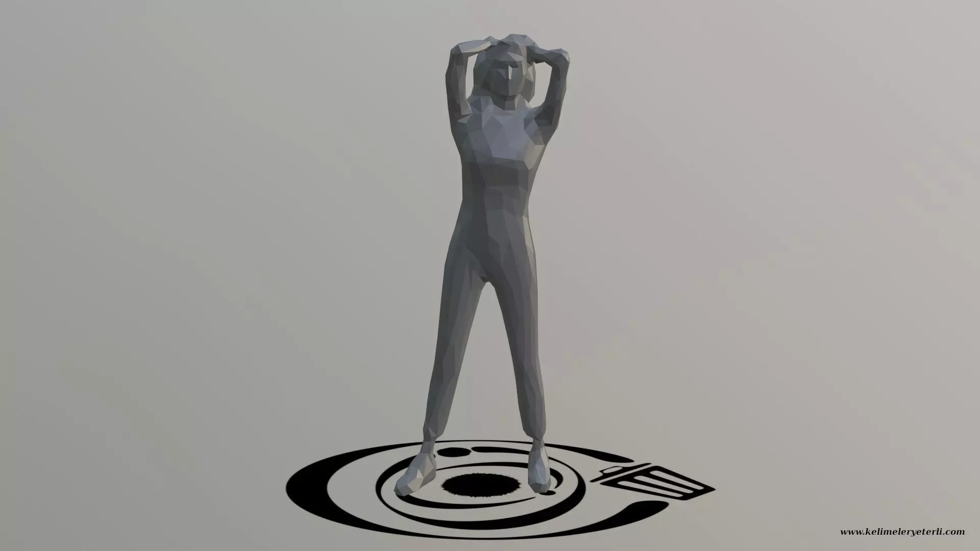 Human 098 LP R Low-poly 3D model_0