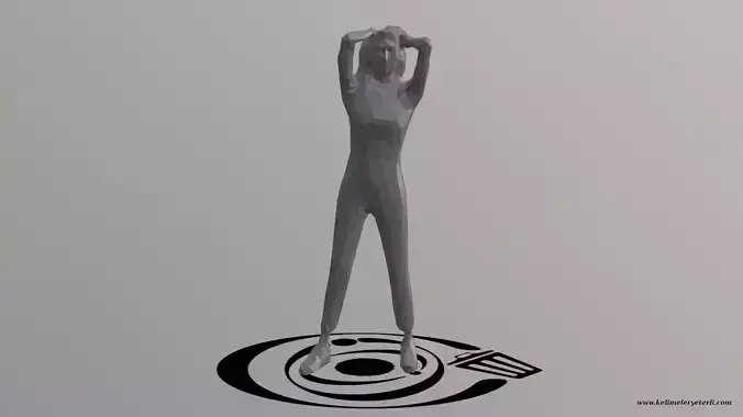Human 098 LP R Low-poly 3D model