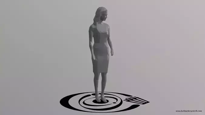Human 100 LP R Low-poly 3D model