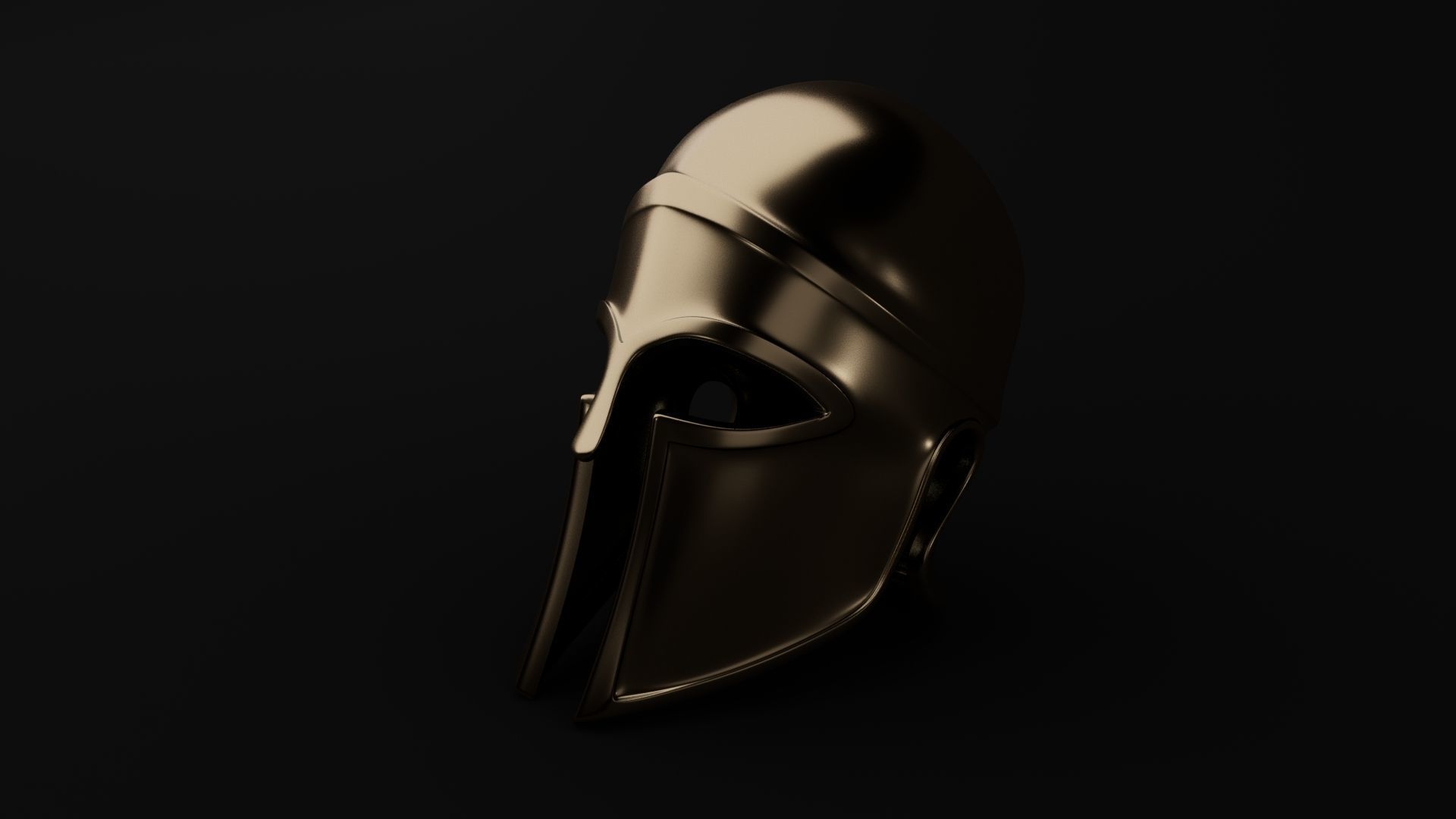 Ancient Carthaginian Helmet Low-poly 3D model_1