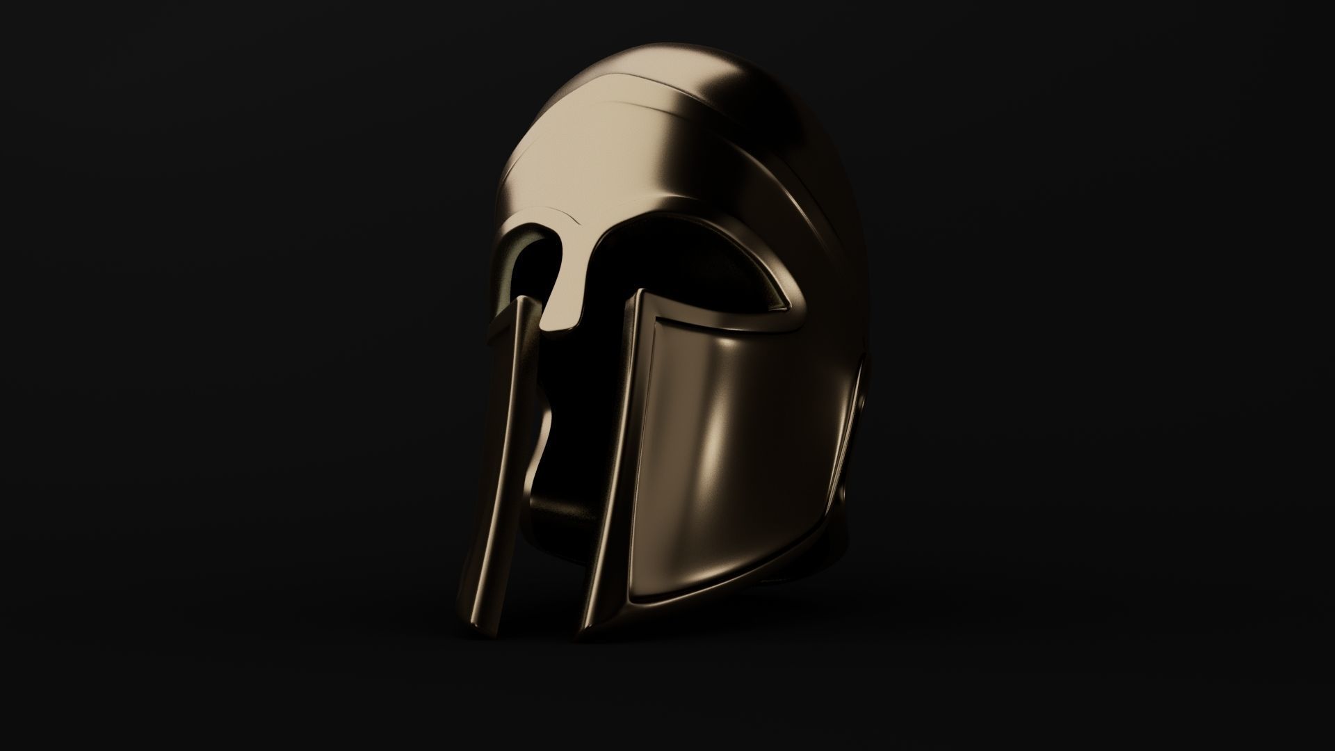Ancient Carthaginian Helmet Low-poly 3D model_2