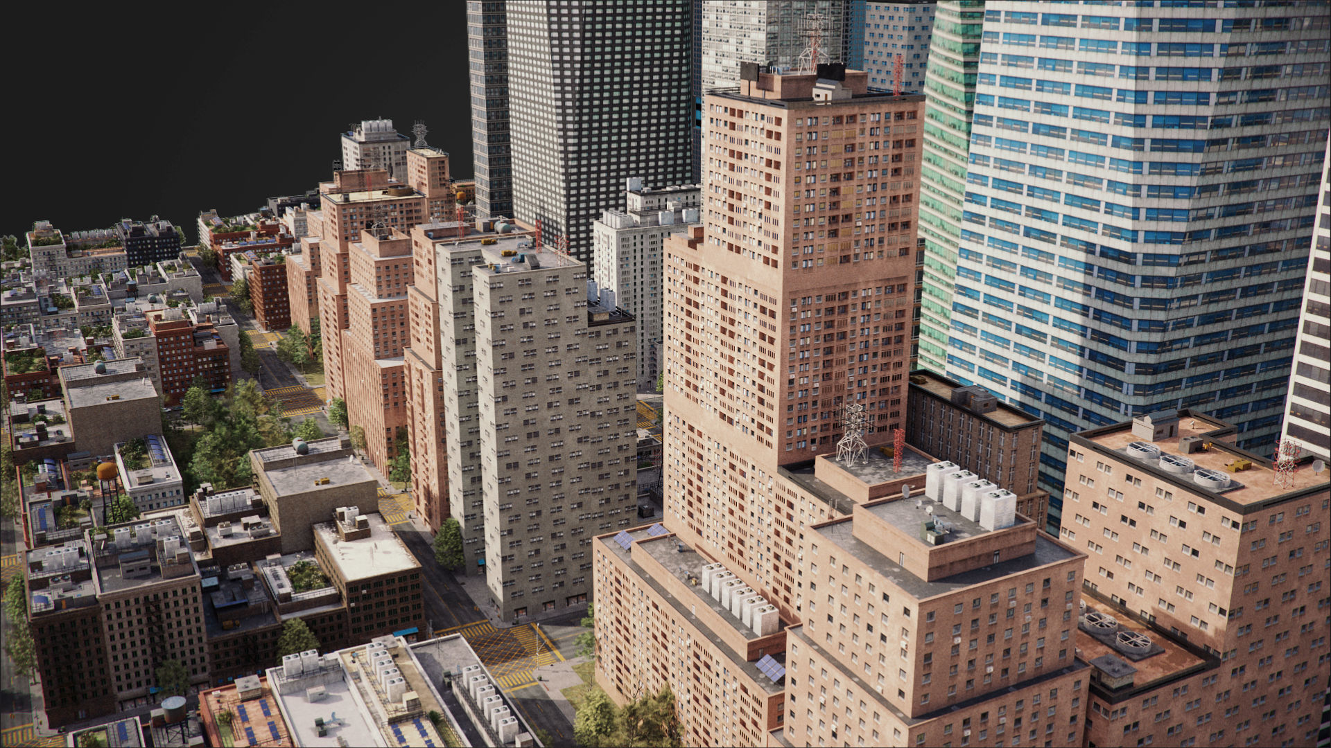 Realistic City S1 MAYA Low-poly 3D model_4