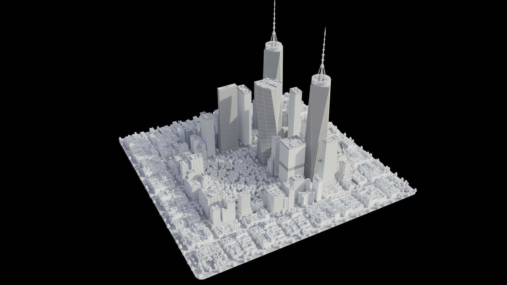 Realistic City S1 MAYA Low-poly 3D model_34