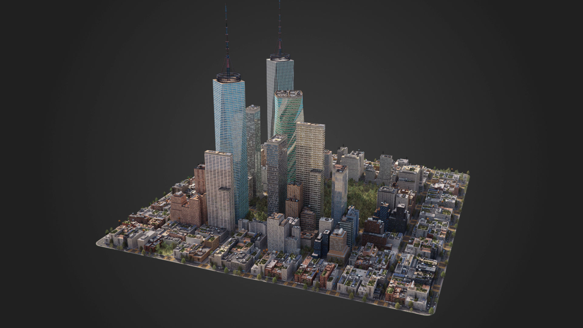Realistic City S1 MAYA Low-poly 3D model_2