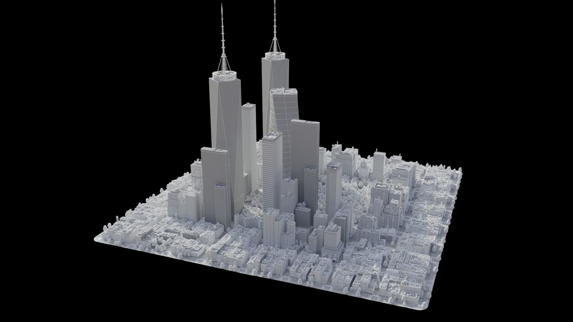 Realistic City S1 MAYA Low-poly 3D model_27