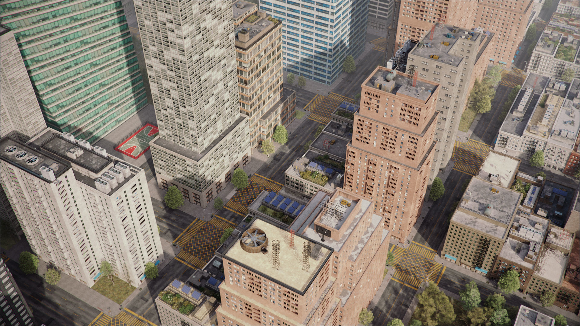 Realistic City S1 MAYA Low-poly 3D model_12