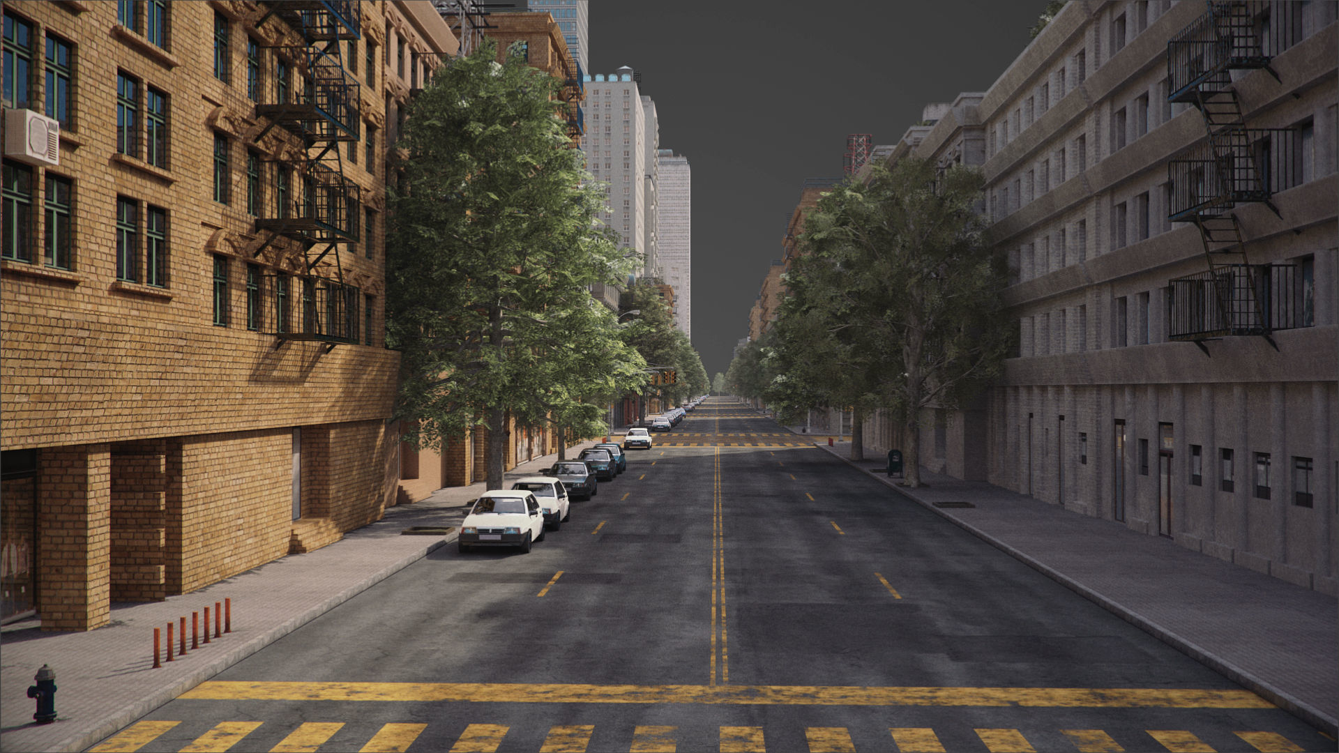 Realistic City S1 MAYA Low-poly 3D model_23
