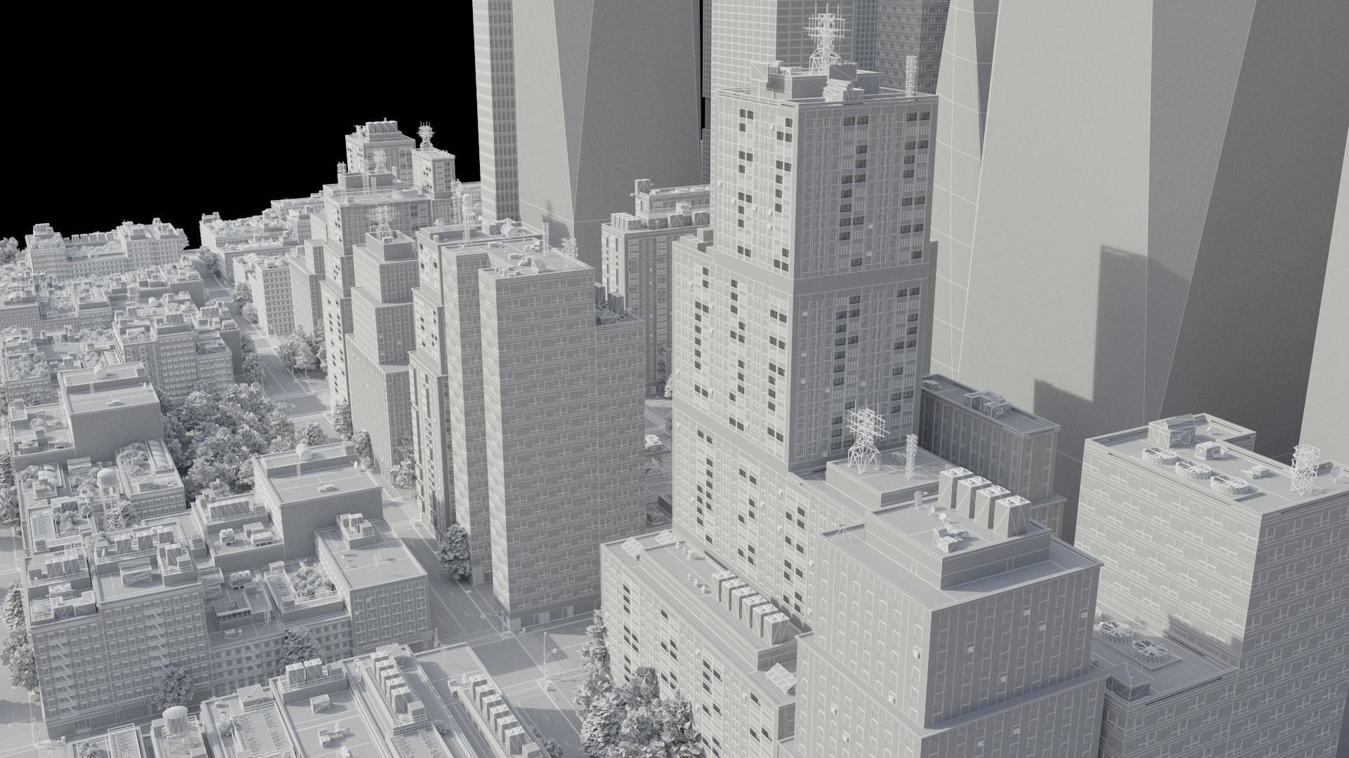 Realistic City S1 MAYA Low-poly 3D model_29