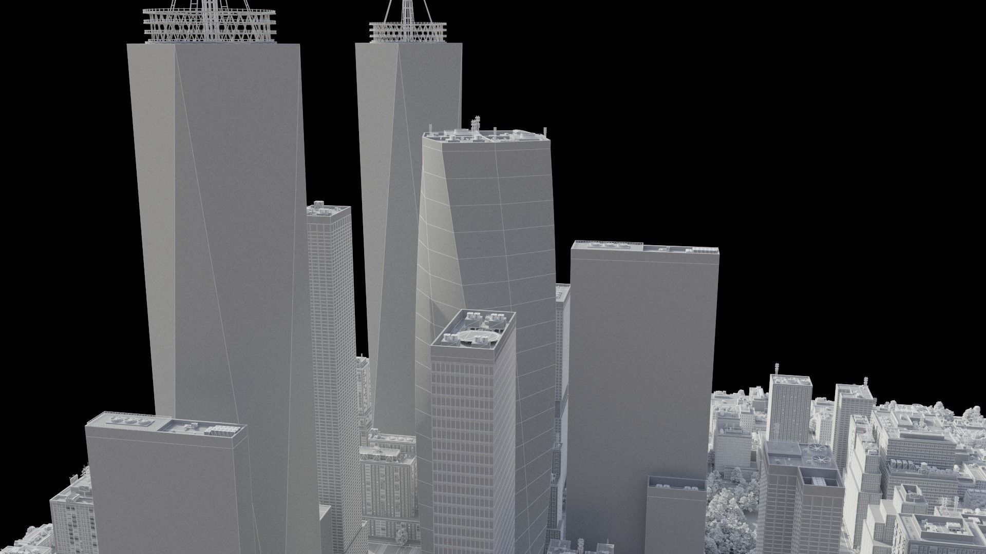 Realistic City S1 MAYA Low-poly 3D model_46