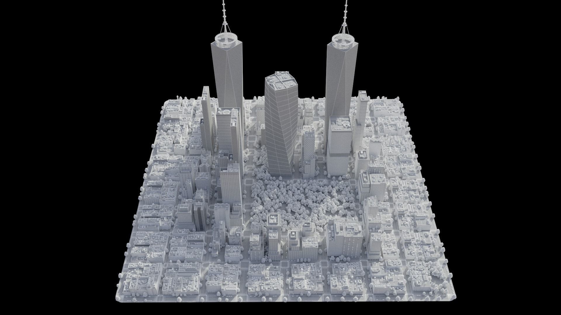 Realistic City S1 MAYA Low-poly 3D model_28