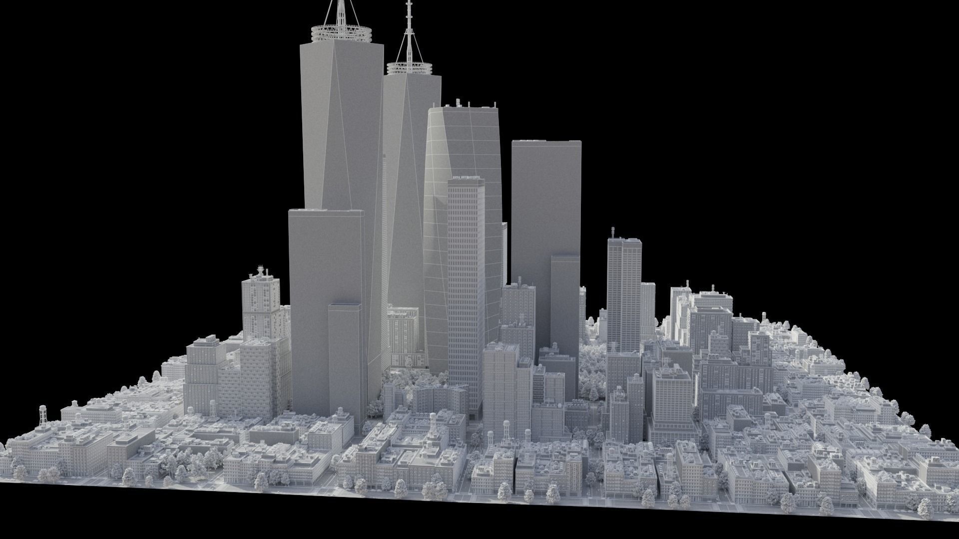 Realistic City S1 MAYA Low-poly 3D model_31