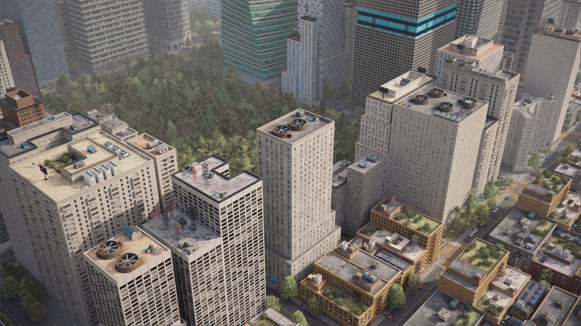 Realistic City S1 MAYA Low-poly 3D model_17