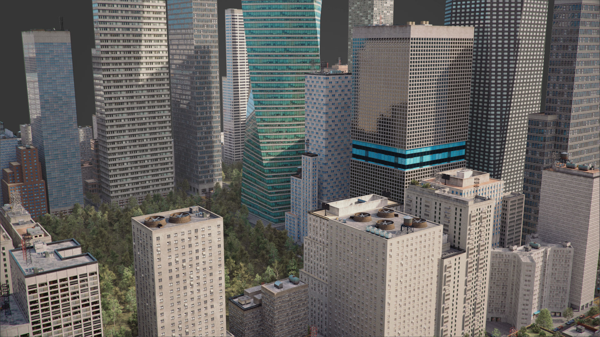 Realistic City S1 MAYA Low-poly 3D model_15