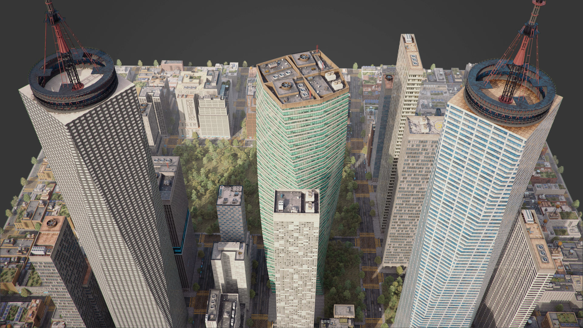 Realistic City S1 MAYA Low-poly 3D model_16