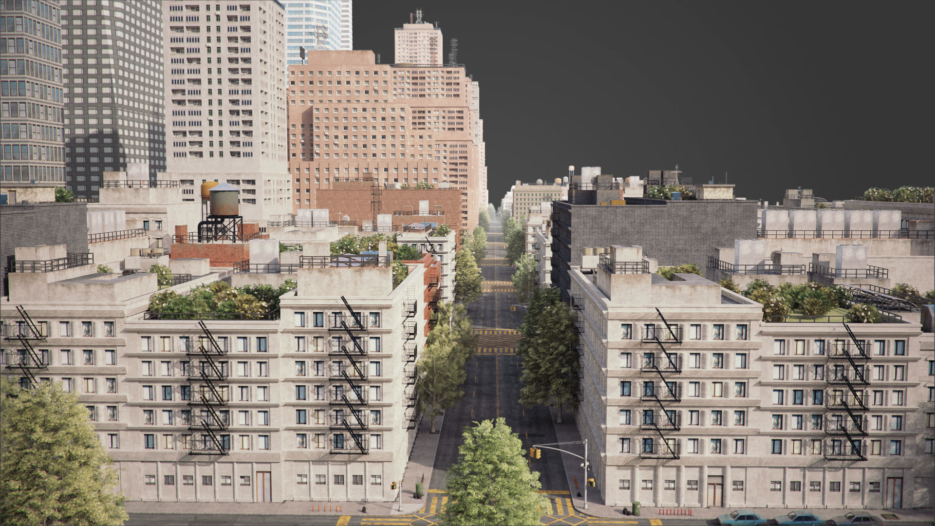 Realistic City S1 MAYA Low-poly 3D model_19