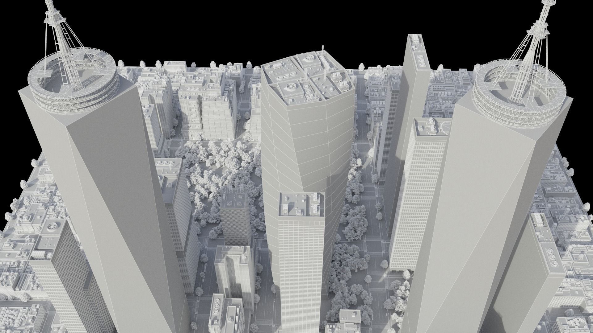 Realistic City S1 MAYA Low-poly 3D model_41