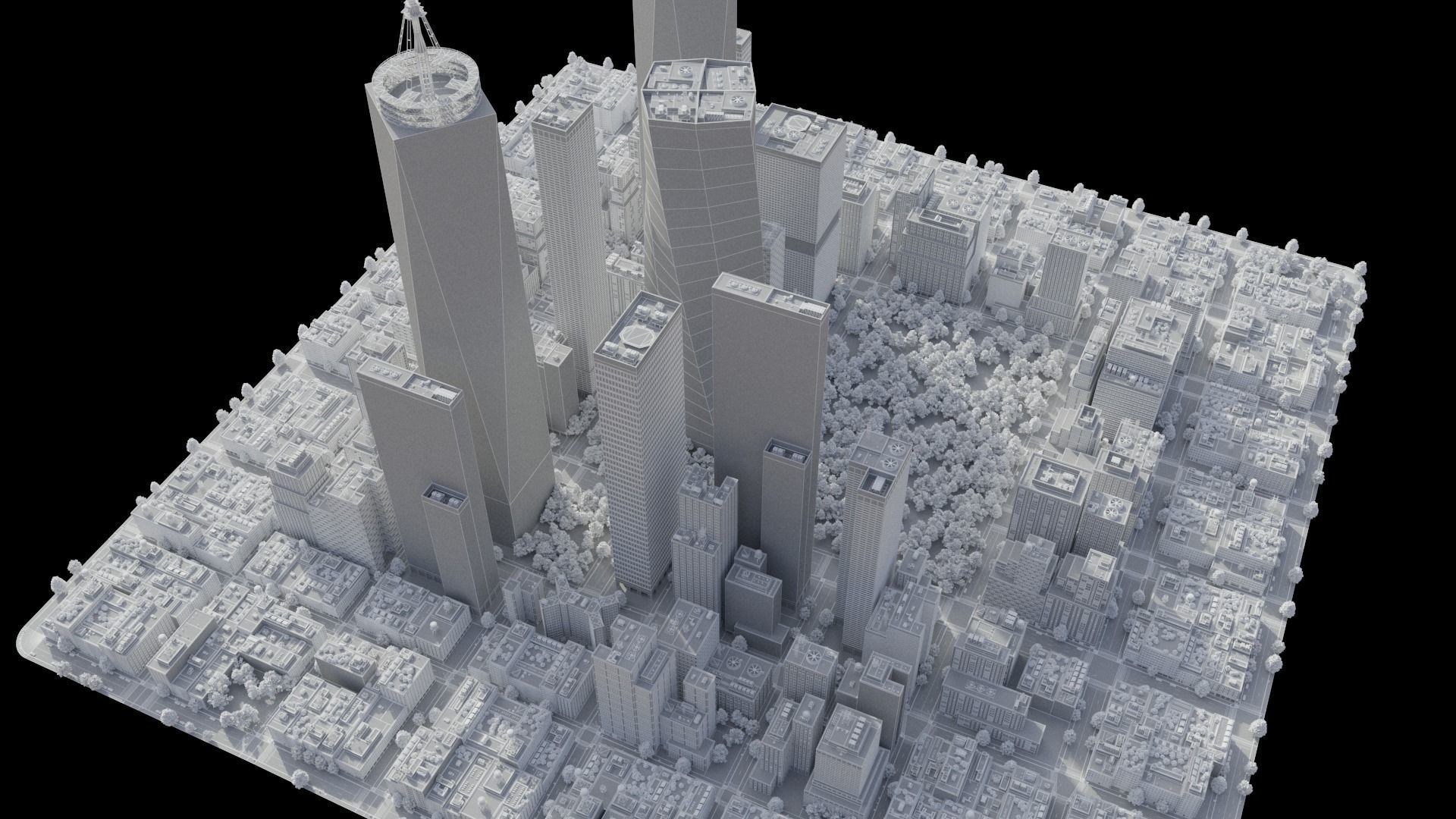 Realistic City S1 MAYA Low-poly 3D model_35