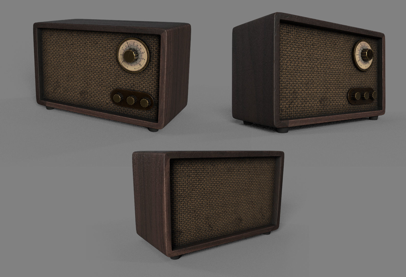Retro Radio 3D model_1