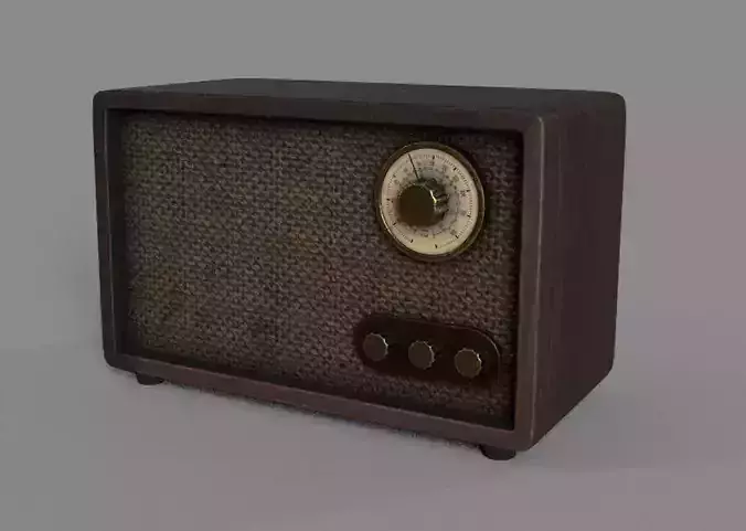 Retro Radio 3D model