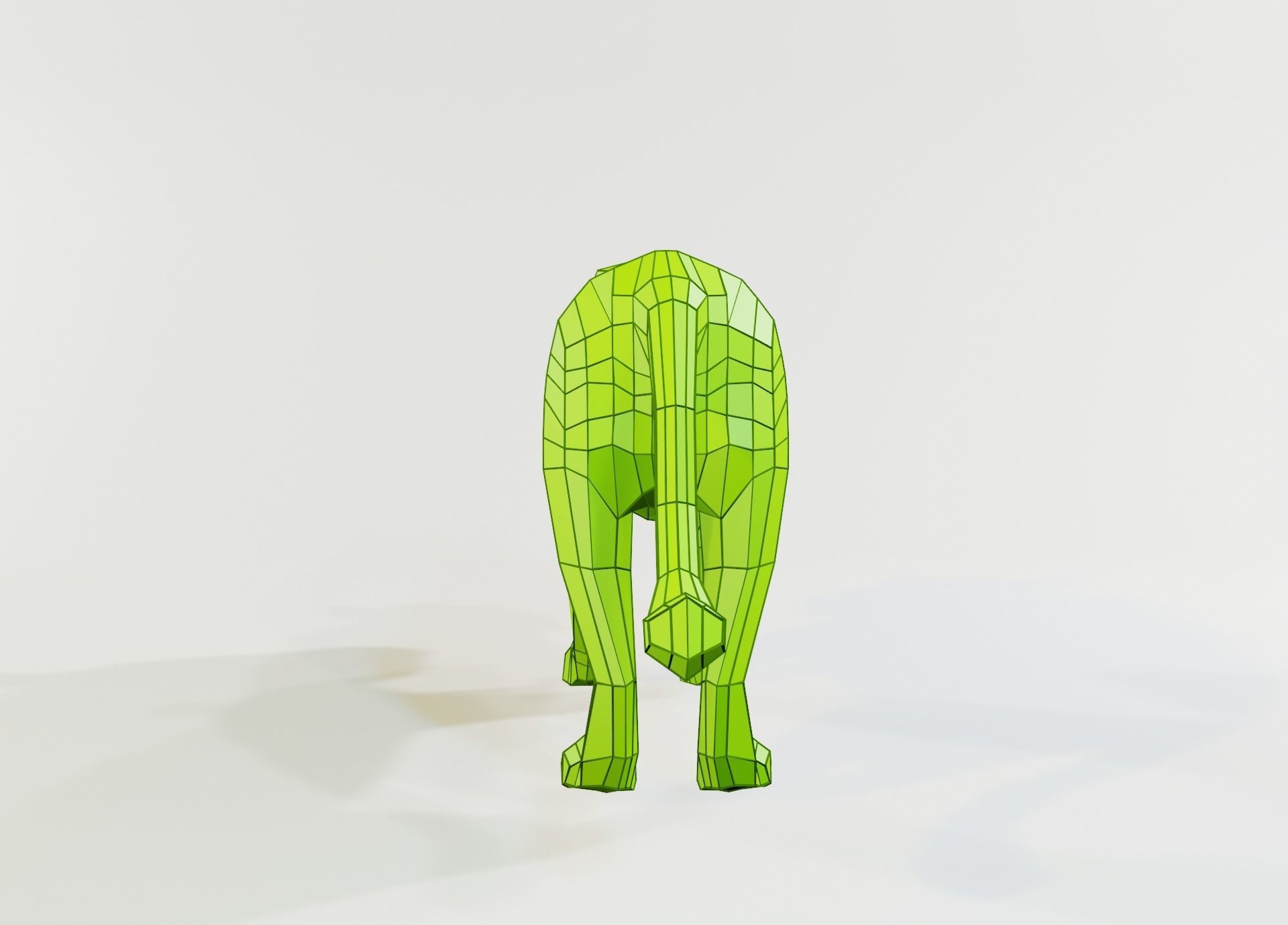 Jaguar animal Low-poly 3D model_6