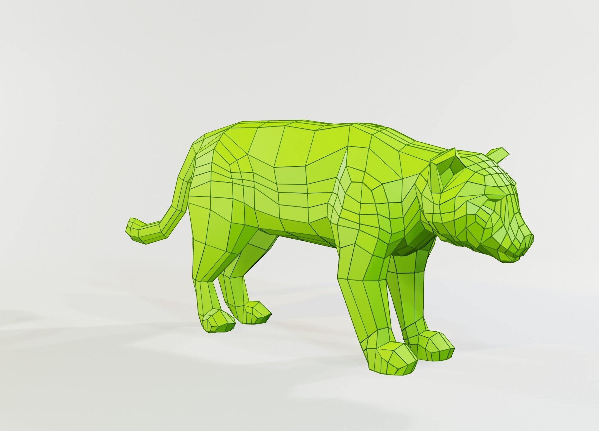 Jaguar animal Low-poly 3D model_15