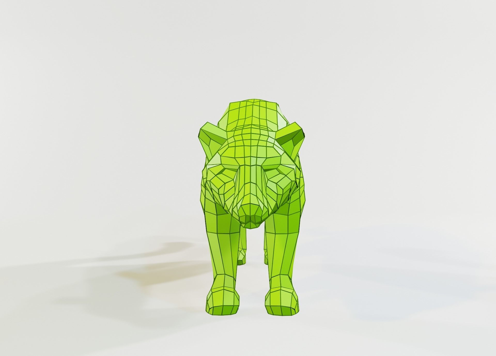 Jaguar animal Low-poly 3D model_13