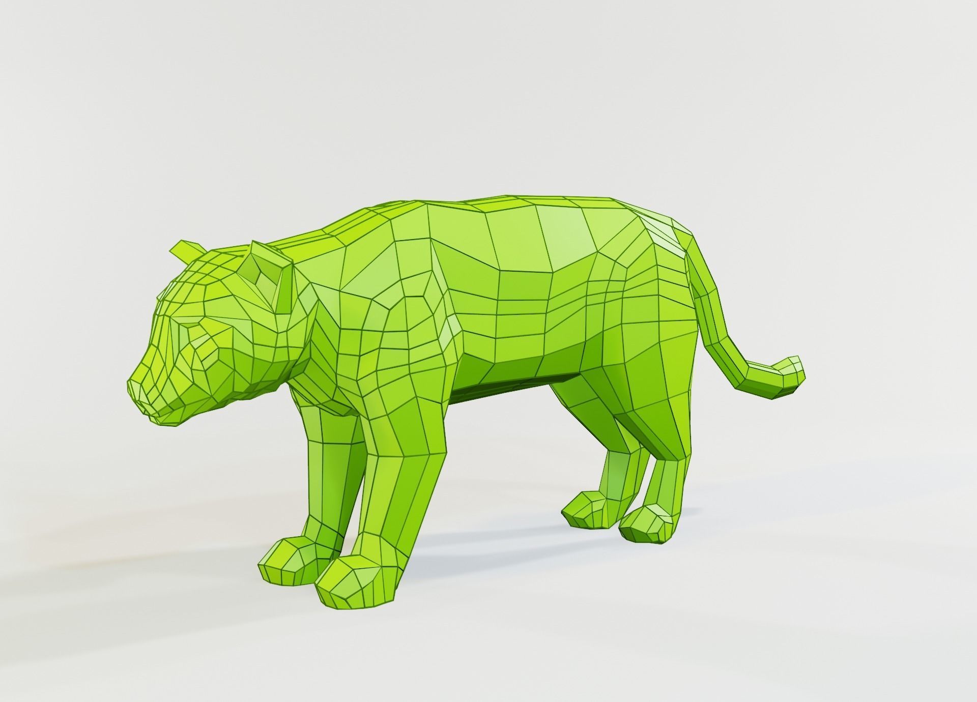 Jaguar animal Low-poly 3D model_11