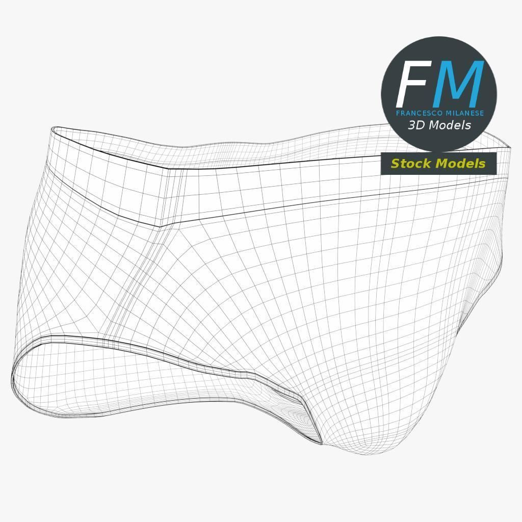 Briefs underwear for men 3D model_7