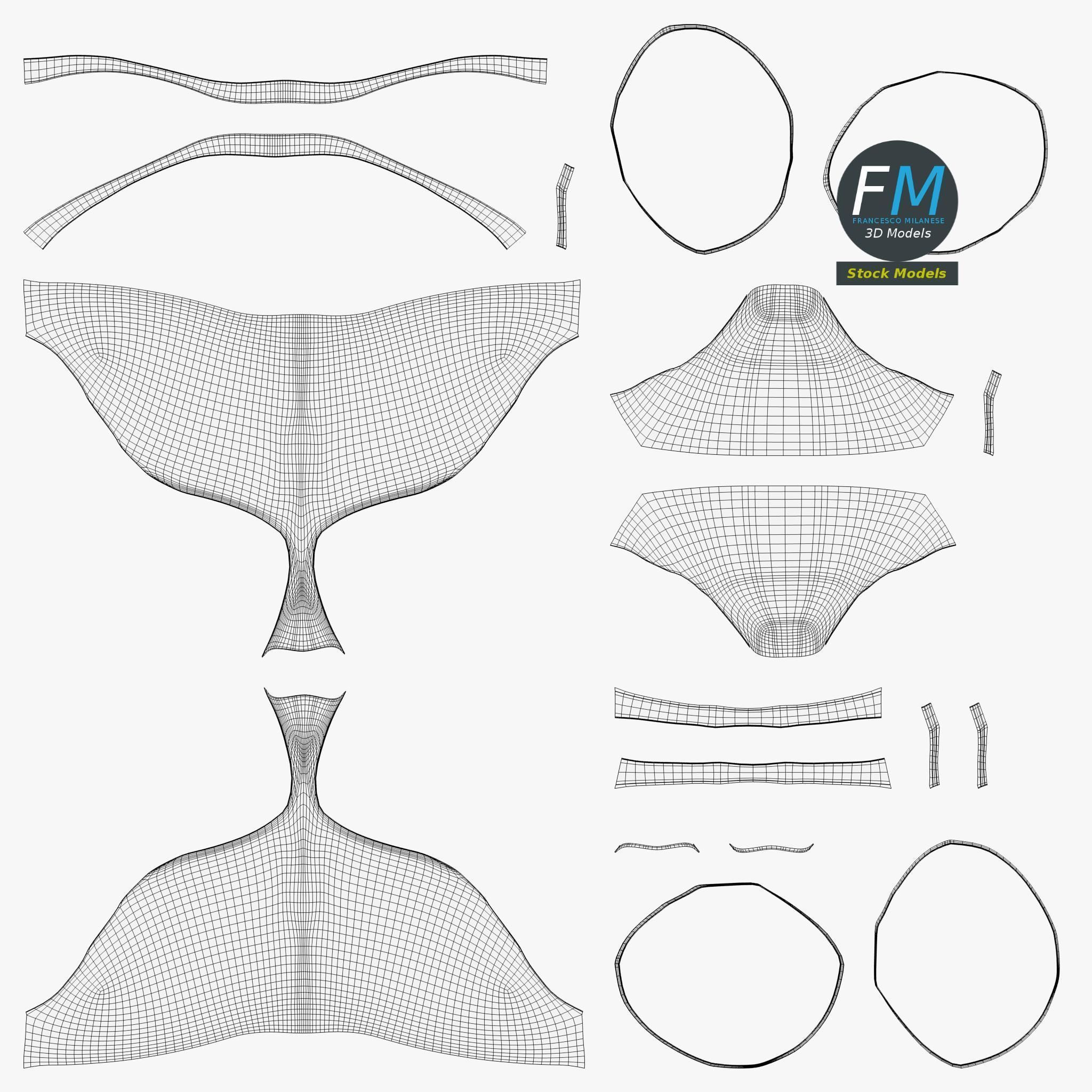 Briefs underwear for men 3D model_11