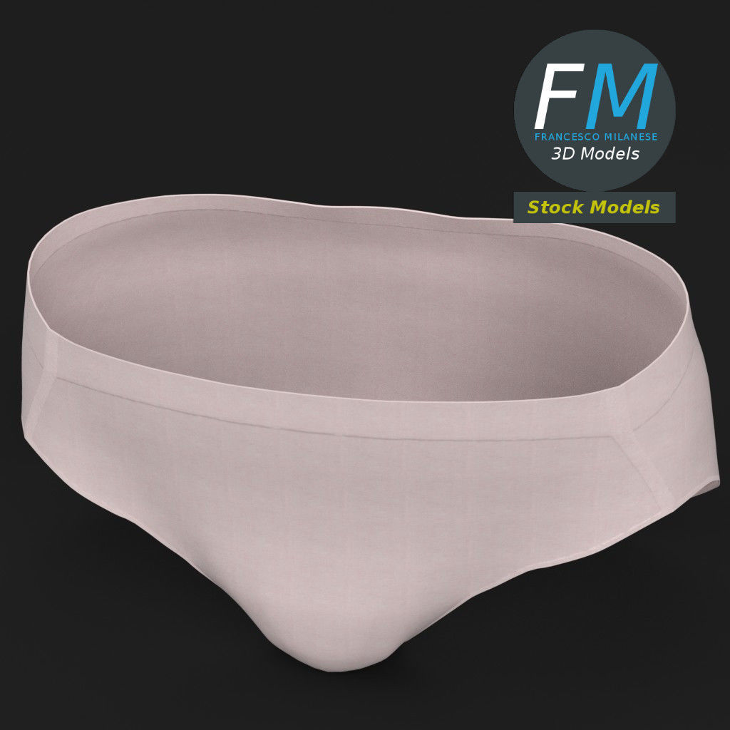 Briefs underwear for men 3D model_2