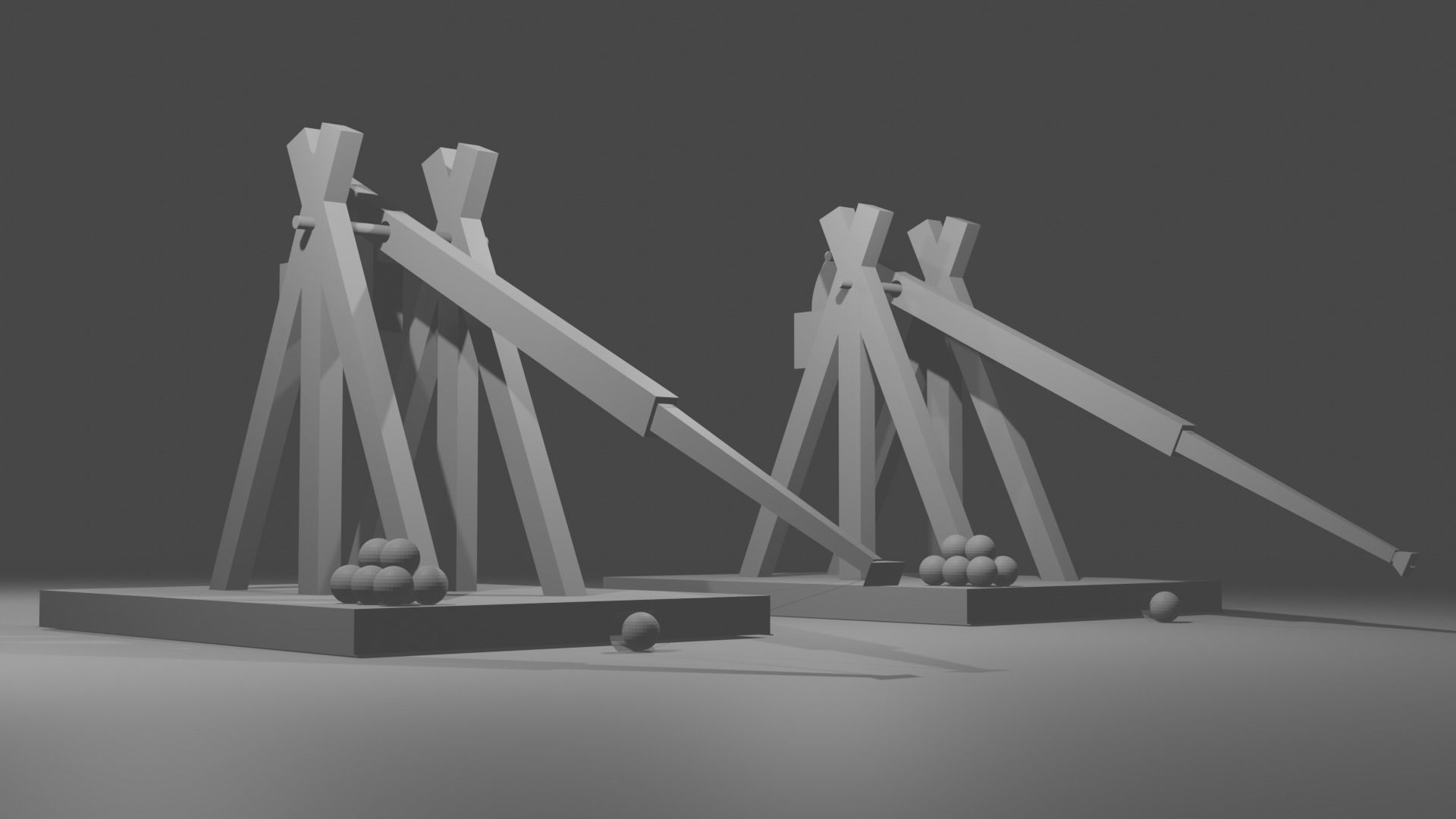 Medieval Trebuchet  Free 3D model_1